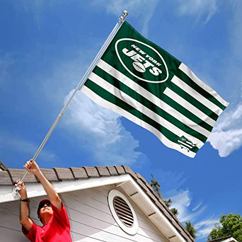 WinCraft New York Jets USA American Nation Stripes 3x5 Grommet Flag - 757 Sports Collectibles