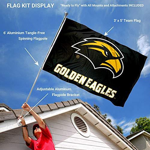 Southern Miss Eagles New Logo Flag and Pole Bracket Mount Bundle - 757 Sports Collectibles