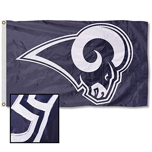 WinCraft Los Angeles Rams Blue and White Embroidered Nylon Flag - 757 Sports Collectibles