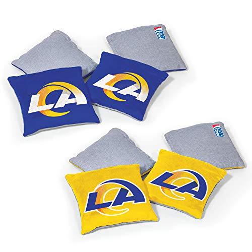 Wild Sports NFL Los Angeles Rams 8pk Dual Sided Bean Bags, Team Color - 757 Sports Collectibles