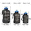 QuiFit Motivational Gallon Water Bottle - with Time Marker & Infuser & Flip Top Leak-Proof Reusable Water Jug for Fitness Outdoor Sports Enthusiasts BPA Free(Midnight Black, 1 Gallon) - 757 Sports Collectibles