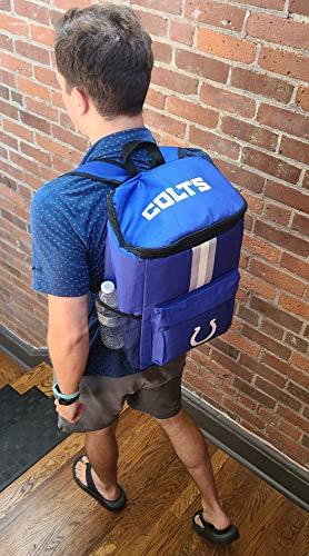 FOCO Cooler Backpack – Portable Soft Sided Ice Chest – Insulated Bag Holds 36 Cans (Indianapolis Colts) - 757 Sports Collectibles