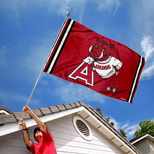 College Flags & Banners Co. Arkansas Razorbacks Vintage Retro Throwback 3x5 Banner Flag - 757 Sports Collectibles