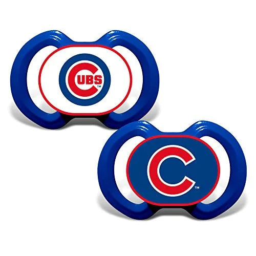 MasterPieces MLB Chicago Cubs Pacifier 2 Pack Alternate, Team Colors, One Size - 757 Sports Collectibles