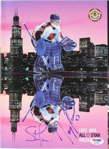 Jeremy Roenick & Steve Larmer Authentic Signed 1991 Asg Magazine PSA/DNA #Q12445 - 757 Sports Collectibles