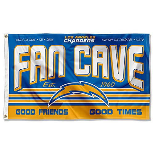 WinCraft Los Angeles Chargers Fan Man Cave Banner Flag - 757 Sports Collectibles