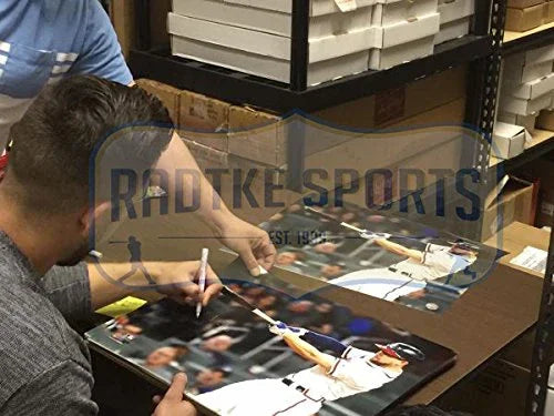Ender Inciarte Autographed/Signed Atlanta Braves 16x20 MLB Photo With "1st SunTrust Home Run" Inscription - Limited Edition 111 of 111 - 757 Sports Collectibles
