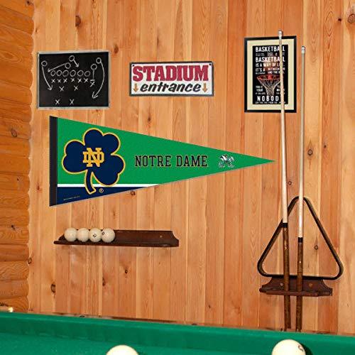 College Flags & Banners Co. Fighting Irish Fighting Irish Pennant Full Size Felt - 757 Sports Collectibles