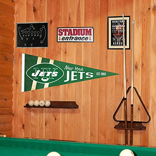 WinCraft New York Jets Throwback Vintage Retro Pennant Flag - 757 Sports Collectibles