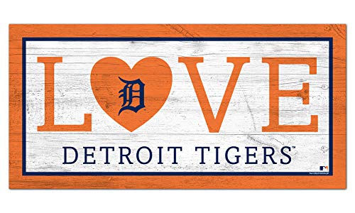 Fan Creations MLB Detroit Tigers Unisex Detroit Tigers Love Sign, Team Color, 6 x 12 - 757 Sports Collectibles