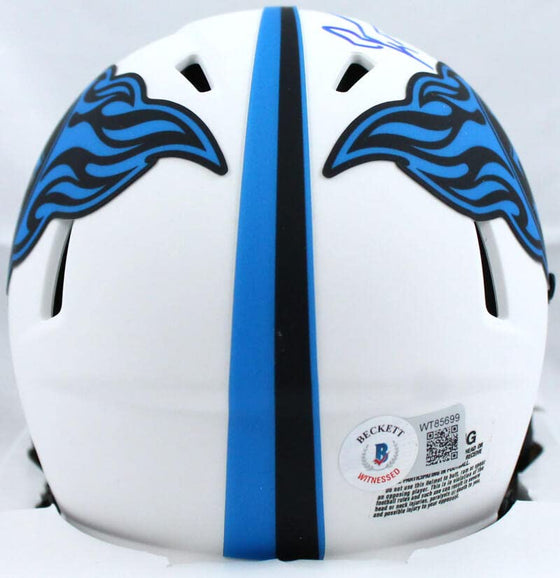 Jevon Kearse Autographed Tennessee Titans Lunar Speed Mini Helmet-Beckett W Hologram Blue - 757 Sports Collectibles
