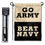 Go Army Beat Navy 2 Sided Garden Flag and Flag Stand Pole Holder Set - 757 Sports Collectibles