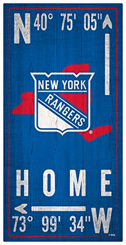 Fan Creations NHL New York Rangers Unisex New York Rangers Coordinate Sign, Team Color, 6 x 12 - 757 Sports Collectibles