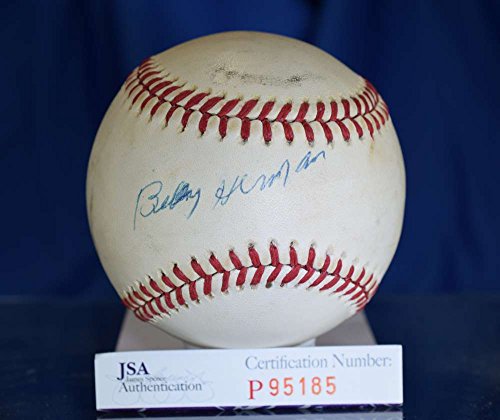 BILLY HERMAN JSA HAND SIGNED NATIONAL LEAGUE AUTOGRAPH BASEBALL AUTHENTIC