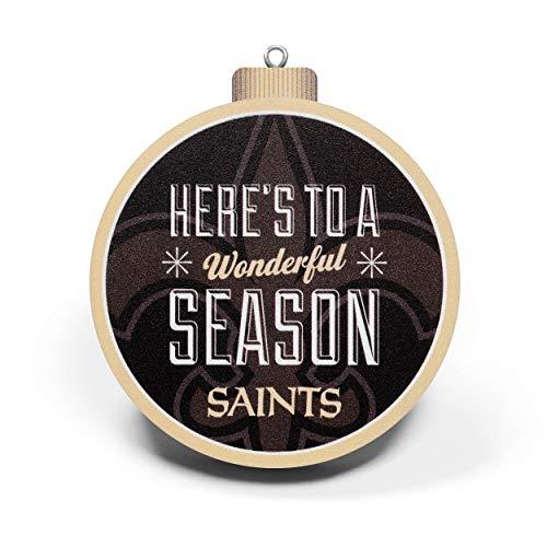 YouTheFan NFL New Orleans Saints 3D Logo Series Ornament, team colors - 757 Sports Collectibles