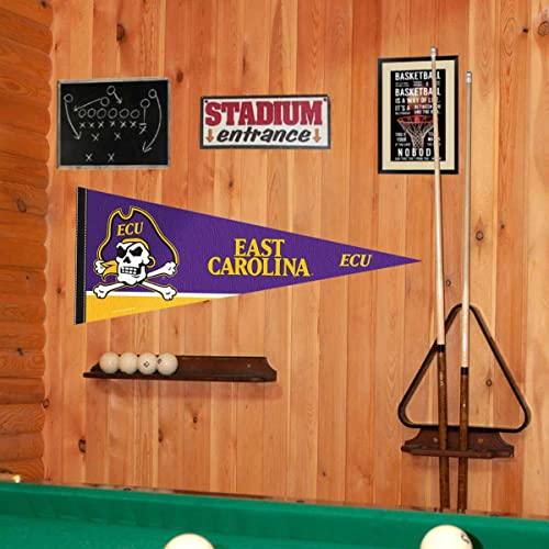 College Flags & Banners Co. ECU Pennant Full Size Felt - 757 Sports Collectibles