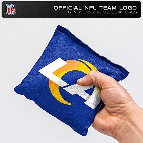 Wild Sports NFL Los Angeles Rams 8pk Dual Sided Bean Bags, Team Color - 757 Sports Collectibles