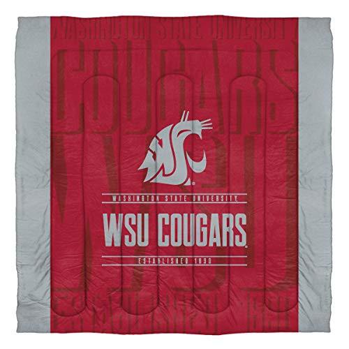 NORTHWEST NCAA Washington State Cougars Comforter and Sham Set, Full/Queen, Modern Take - 757 Sports Collectibles