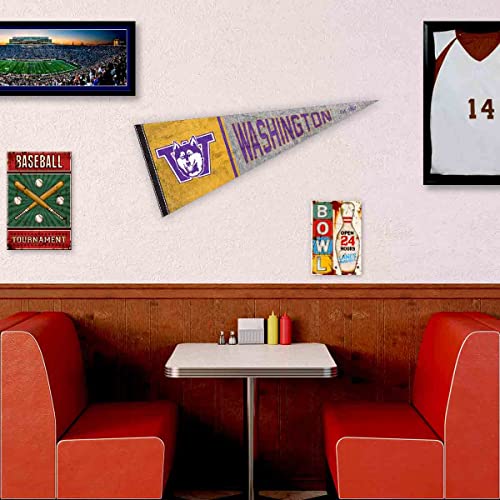 Washington Huskies Pennant Throwback Vintage Banner - 757 Sports Collectibles