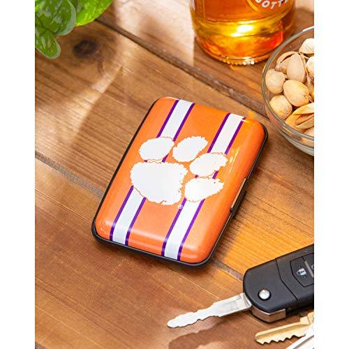 Team Sports America Officially Licensed NCAA Fan Gear Clemson University, Hard Case Wallet Sports Accessories and Gift For Home Office and Fan Cave - 757 Sports Collectibles