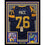Framed Autographed/Signed Orlando Pace"HOF 16" 33x42 Los Angeles LA Rams Blue Football Jersey JSA COA