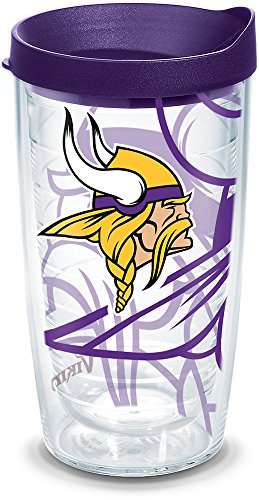 Tervis Made in USA Double Walled NFL Minnesota Vikings Insulated Tumbler Cup Keeps Drinks Cold & Hot, 16oz, Genuine - 757 Sports Collectibles
