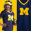 Franklin Sports Michigan Wolverines Kids College Football Uniform Set - NCAA Youth Football Uniform Costume - Helmet, Jersey, Chinstrap Set - Youth M - 757 Sports Collectibles
