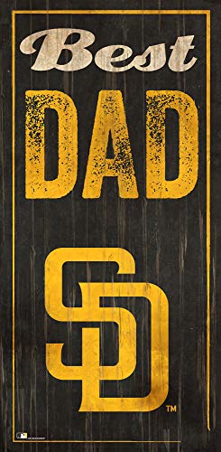 Fan Creations MLB San Diego Padres Unisex San Diego Padres Best Dad Sign, Team Color, 6 x 12 - 757 Sports Collectibles