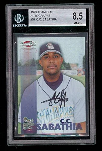 1999 Team Best C.C. Sabathia BGS 8.5 Signed Autograph