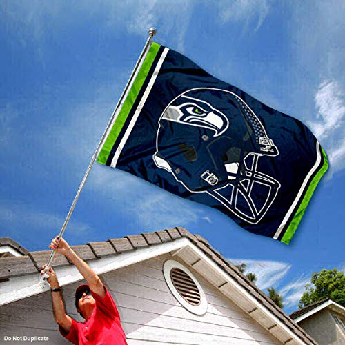 WinCraft Seattle Seahawks New Helmet Grommet Pole Flag - 757 Sports Collectibles