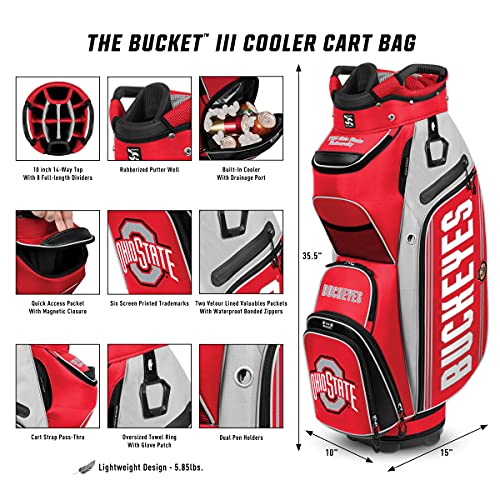 Auburn Tigers Bucket III Cooler Cart Golf Bag - 757 Sports Collectibles