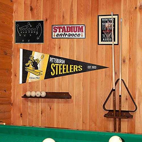WinCraft Pittsburgh Steelers Throwback Vintage Retro Pennant Flag - 757 Sports Collectibles