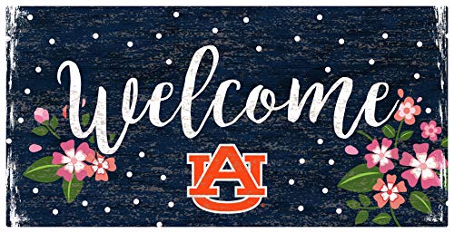Fan Creations NCAA Auburn Tigers Unisex Auburn University Welcome Floral Sign, Team Color, 6 x 12 - 757 Sports Collectibles
