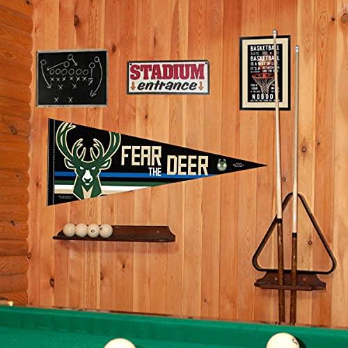 WinCraft Milwaukee Bucks Fear The Deer Pennant Flag - 757 Sports Collectibles