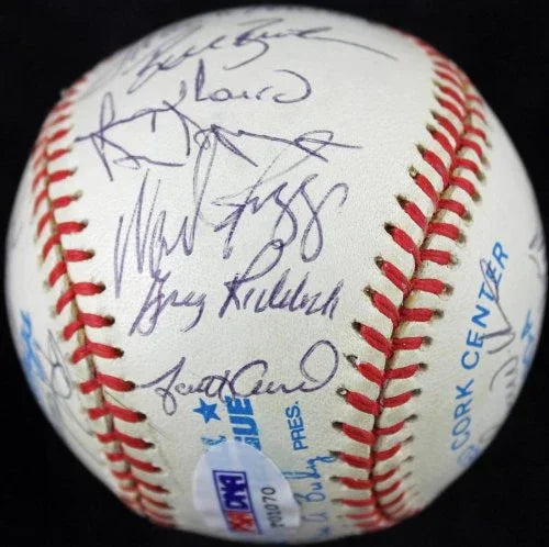1999 Devil Rays Team (28) Wade Boggs Signed Authentic OML Baseball PSA #T01070 - 757 Sports Collectibles