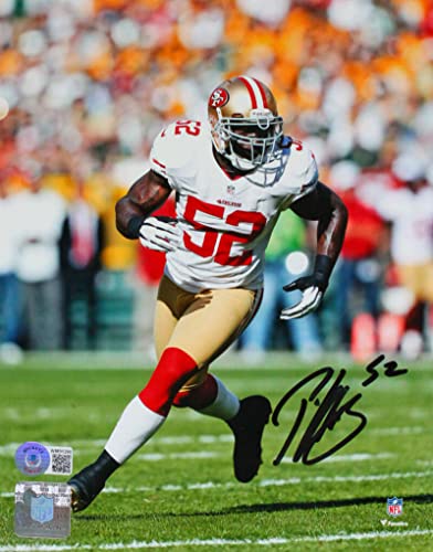 Patrick Willis Signed San Francisco 49ers Running 8x10 Photo-Beckett W Hologram Black - 757 Sports Collectibles