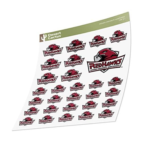 Indiana University Northwest Sticker Vinyl Decal Laptop Water Bottle Car Scrapbook (Sheet - Type 3) - 757 Sports Collectibles