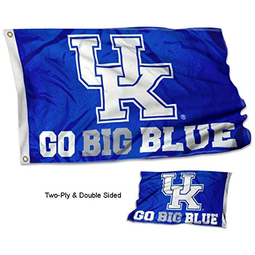College Flags & Banners Co. Kentucky Wildcats GO Big Blue Double Sided Flag - 757 Sports Collectibles