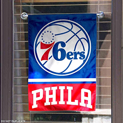 WinCraft Philadelphia 76ers Double Sided Garden Flag - 757 Sports Collectibles