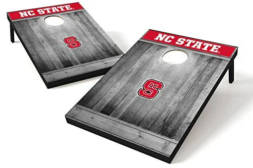 Wild Sports 2'x3' MDF Wood NCAA College North Carolina St Wolfpack Cornhole Set - Gray Wood Design - 757 Sports Collectibles