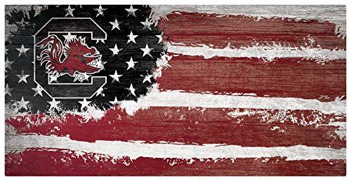 Fan Creations NCAA South Carolina Fighting Gamecocks Unisex University of South Carolina Flag Sign, Team Color, 6 x 12 - 757 Sports Collectibles