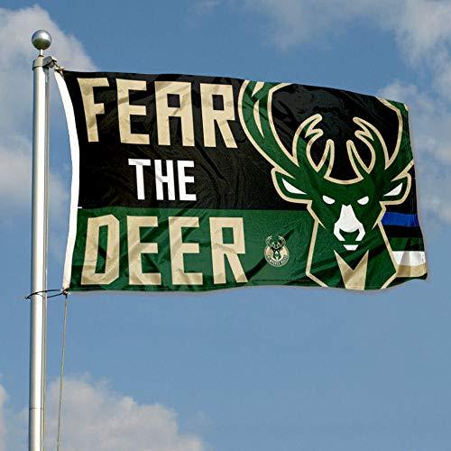 WinCraft Milwaukee Bucks Fear The Deer Outdoor Large Grommet Flag - 757 Sports Collectibles