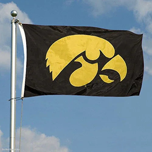 College Flags & Banners Co. Iowa Embroidered and Stitched Nylon Flag - 757 Sports Collectibles