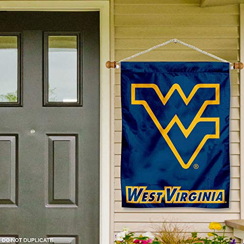 West Virginia Mountaineers Banner with Hanging Pole - 757 Sports Collectibles