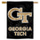 Georgia Tech Black 28 in x 40 in Two Sided House Flag - 757 Sports Collectibles