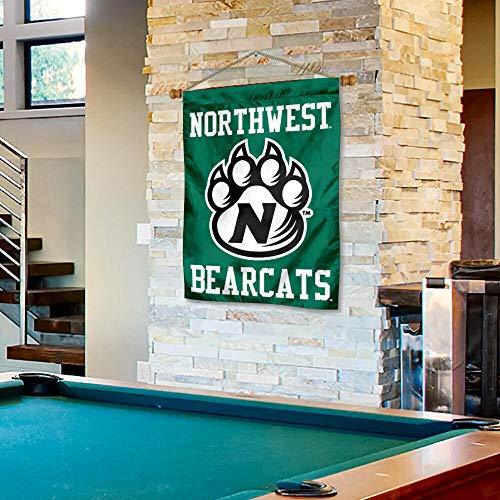 Northwest Bearcats House Flag and Wood Banner Pole Set - 757 Sports Collectibles