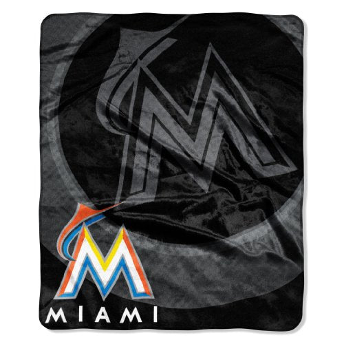 NORTHWEST MLB Miami Marlins Raschel Throw Blanket, 50" x 60", Retro - 757 Sports Collectibles