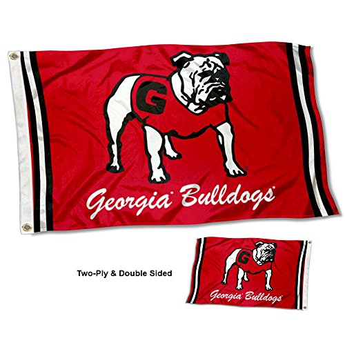 College Flags & Banners Co. Georgia Bulldogs Vault Throwback Vintage Double Sided Flag - 757 Sports Collectibles