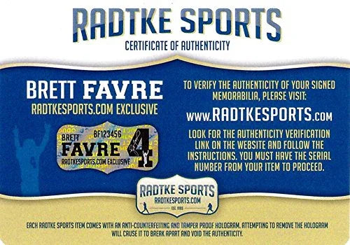 Brett Favre Autographed/Signed Minnesota Vikings Riddell Authentic Full Size NFL Helmet With HOF 16" Inscription - 757 Sports Collectibles
