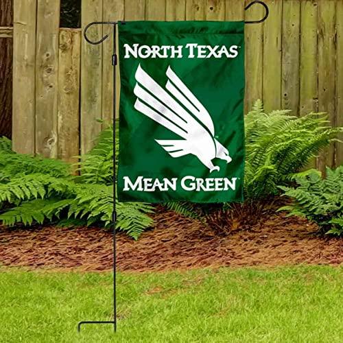 University of North Texas Garden Flag and Flag Stand Holder Flagpole Set - 757 Sports Collectibles
